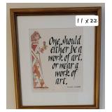 Philip J. Thompson signed Hand Colored Laser Print ~ Oscar Wilde