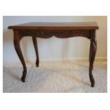 Delicate Carved Mahogany Bench