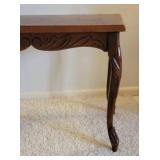Delicate Carved Mahogany Bench