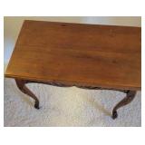 Delicate Carved Mahogany Bench