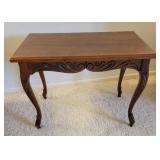 Delicate Carved Mahogany Bench