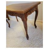 Delicate Carved Mahogany Bench