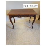 Delicate Carved Mahogany Bench