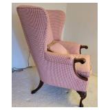 Sweet Down Filled Red White Checked Arm Chair