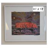 Aboriginal Artist Kangaroo Print by Danny Eastwood