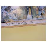 1960 MCM Dandelion Framed Print Signed Bednard