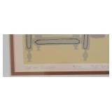 Cat on Cushion Signed and Numbered Print by Pat Bratnober