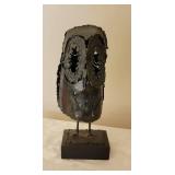 MCM Brutalist Bronze Owl Sculpture