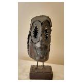 MCM Brutalist Bronze Owl Sculpture