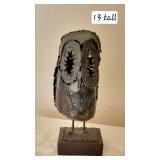 MCM Brutalist Bronze Owl Sculpture