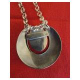 Sterling Silver Turqoise Pendant, Artist Signed M