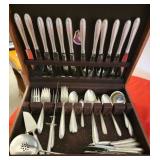 Sterling Silver Flatware Service ~ Silver Flutes Pattern * 2302 grams