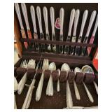 Sterling Silver Flatware Service ~ Silver Flutes Pattern * 2302 grams