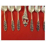 Tele by Mylius Brodrene Norwegian Sterling Demitasse Spoons * Marthinsen Blue Bells Spoon * Valdres Tongs ~ 104 grams
