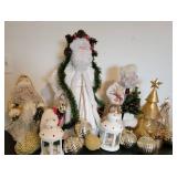 White and Gold Santa Holiday Collection