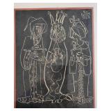 Mid Century Scratchboard Art ~ Monopriest by Sue Kehe