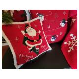 Christmas Pillows and Throw Rug Collection