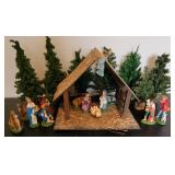 Italian Christmas Nativity Creche Display