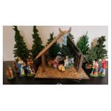 Italian Christmas Nativity Creche Display