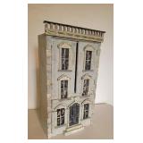 Primitive Folk Art Painted House Storage Box