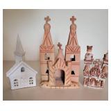 Mexican Terracotta Clay Church Collection