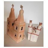 Mexican Terracotta Clay Church Collection