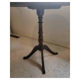 Mahogany Round Pedestal Side Table, as