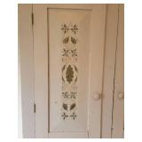 Primitive Folk Art Painted Pantry Cabinet