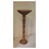Fruitwood Carved Pedestal Plant Stand
