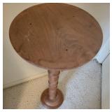 Fruitwood Carved Pedestal Plant Stand