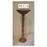 Fruitwood Carved Pedestal Plant Stand