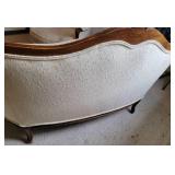 Elegant French Provincial Down Filled Carved Loveseat