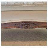 Elegant French Provincial Down Filled Carved Loveseat