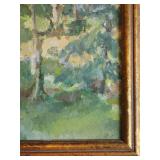Original Oil on Board Springtime Forest Landscape Framed Artwork
