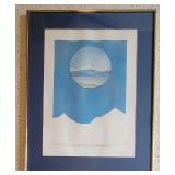 1984 Vintage Signed Abstract Embossed Landscape ~ James J Connelly