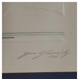 1984 Vintage Signed Abstract Embossed Landscape ~ James J Connelly