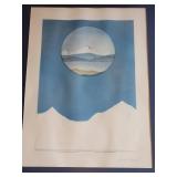 1984 Vintage Signed Abstract Embossed Landscape ~ James J Connelly