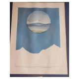 1984 Vintage Signed Abstract Embossed Landscape ~ James J Connelly