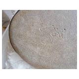 Suri Signed Tree Glazed Ceramic Oval Dish