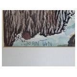 Joan Tan Signed Art ~ Rocky Surfscape