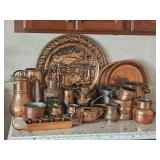 Vintage Grouping of Copper Serving Pieces
