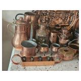 Vintage Grouping of Copper Serving Pieces