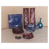 Art Glass Serving Tray Group