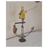 Kinetic Rocking Fisherman Folk Art