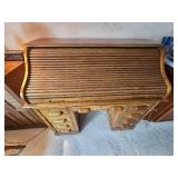 Traditional Oak Roll Top Desk