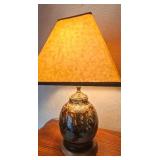 Rustic Turned Ceramic Table Lamp