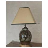 Rustic Turned Ceramic Table Lamp