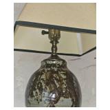 Rustic Turned Ceramic Table Lamp