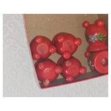 Collection of 1950s Swedish Christmas Decorations (Mushrooms, Nut bowl, Candle Holder)