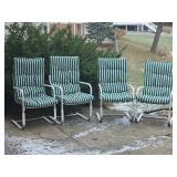 Retro Set of Four Patio Chairs